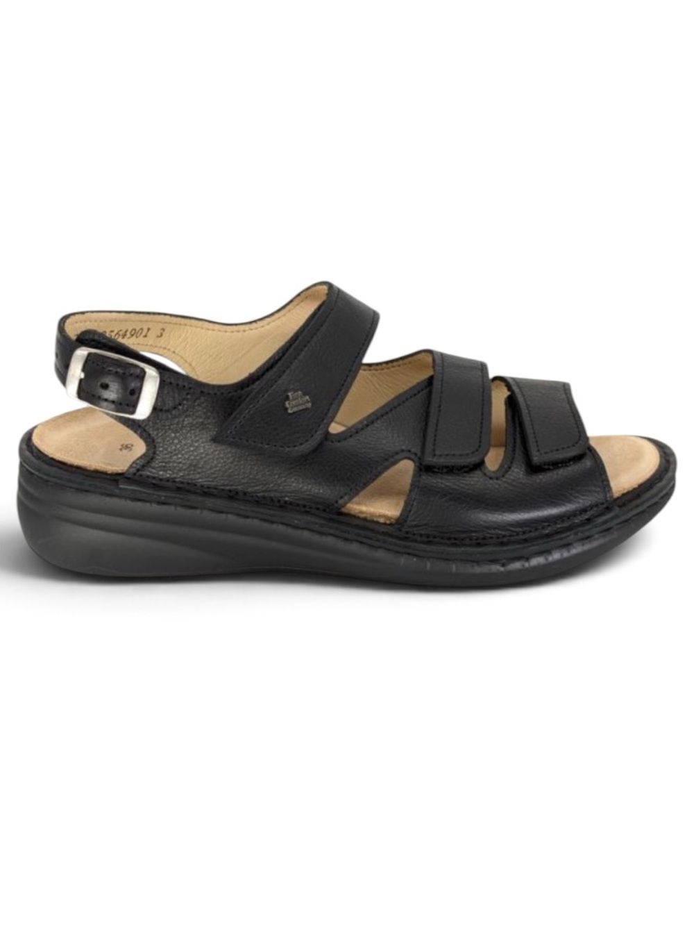 Finn Comfort Praya Black Neymar Leather Sandals